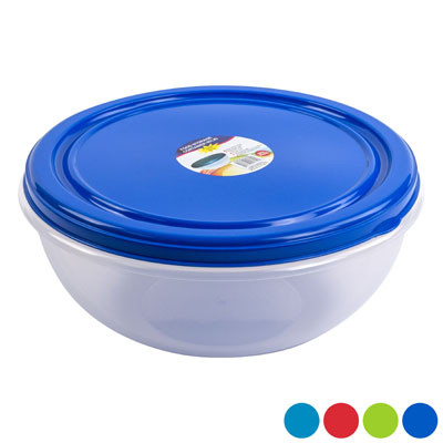 FOOD STORAGE BOWL LG 6.5 LITRE/6.875 QT 4 LID COLORS CLEAR BOTTOM