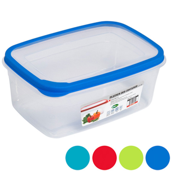 FOOD STORAGE CONTAINER RECT RUBBER RIM ON LID 2.21QT 9.25 X 5.9 X 3.0 H FOOD STORAGE CONTAINER RECT RUBBER RIM ON LID 2.21QT 9.25 X 5.9 X 3.0 H