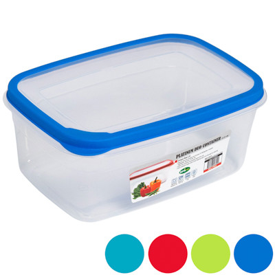 FOOD STORAGE CONTAINER RECT RUBBER RIM ON LID 2.21QT 9.25 X 5.9 X 3.0 H