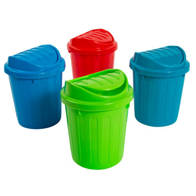 RUBBISH BIN MINI W/WING LID  5.25X7IN COUNTER DISPLAY