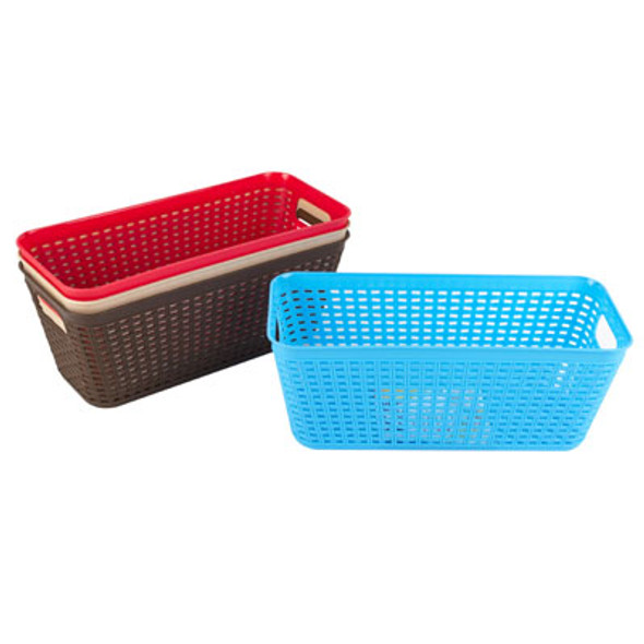BASKET LONG RECT 4 COLORS 11.8X5.3X4.7#ST-3939 COUNTER DISPLAY