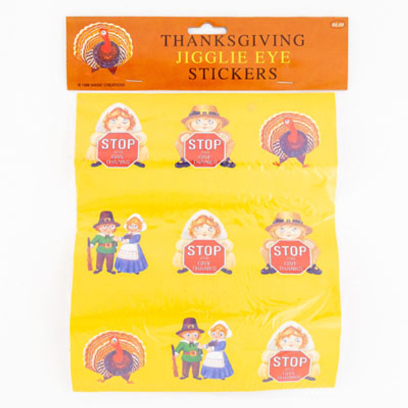 THANKSGIVING JIGGLE EYE STICKERS  PP $5.00