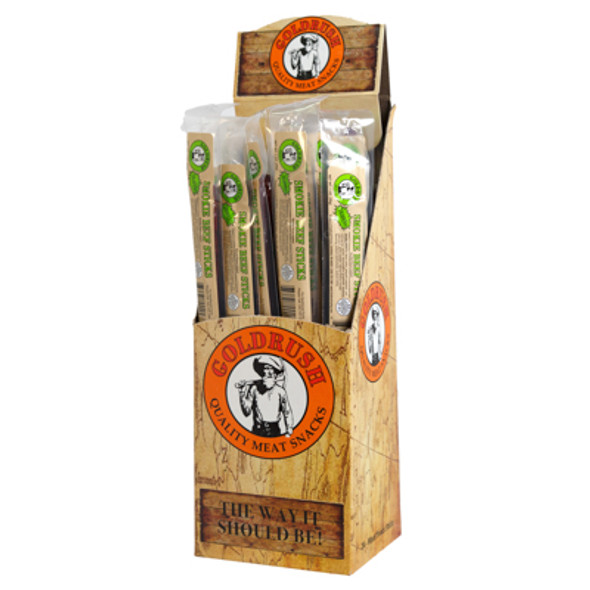 BEEF STICKS JALAPENO 2X24PC 1OZ COUNTER DISPLAY SELL IN USA ONLY
