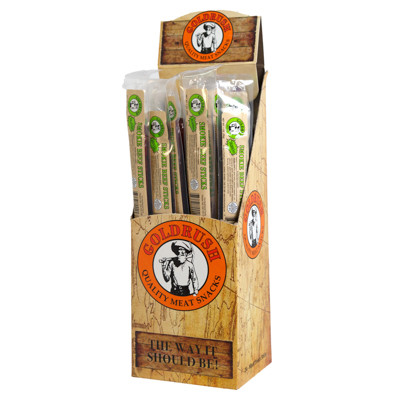BEEF STICKS JALAPENO 2X24PC 1OZ COUNTER DISPLAY SELL IN USA ONLY
