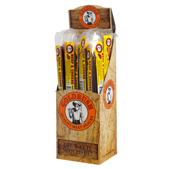 BEEF STICKS BEEF & CHEESE 24PC 1OZ2 COUNTER DISPLAY SELL IN USA ONLY