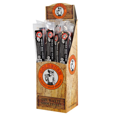 BEEF STICKS BLACK PEPPER 24PC 1OZ COUNTER DISPLAY SELL IN USA ONLY