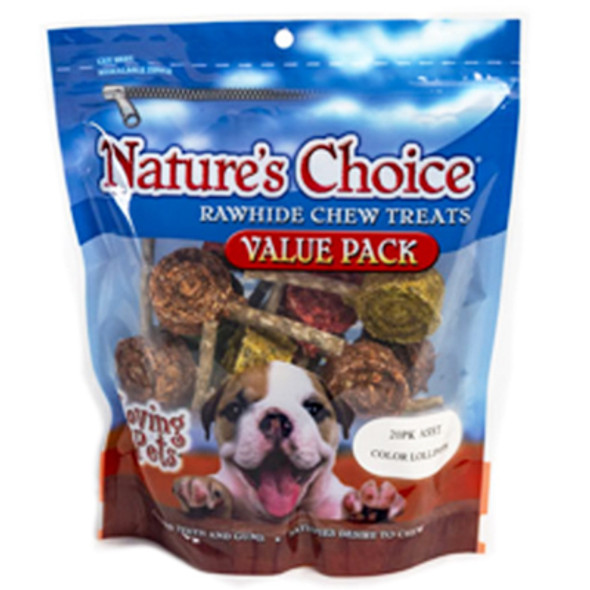DOG TREATS RAWHIDE 20PK ASSTLOLLIPOPS RESEALABLE ZIPPER DOG TREATS RAWHIDE 20PK ASSTLOLLIPOPS RESEALABLE ZIPPER