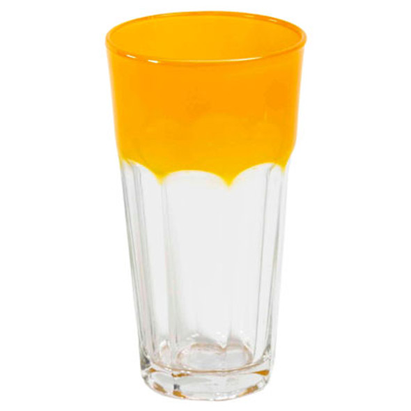 DRINKWARE 13OZ TRANSPARENTYELLOW TOP OCTA BASE GLASS