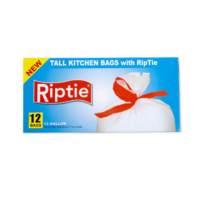 TRASH BAG 12CT-13 GALLON DRAWSTRING TALL KITCHEN
