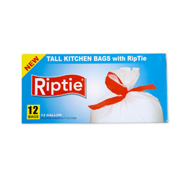 TRASH BAG 12CT-13 GALLON DRAWSTRING TALL KITCHEN