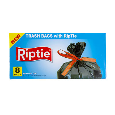 TRASH BAG 8CT-30 GALLON DRAWSTRING