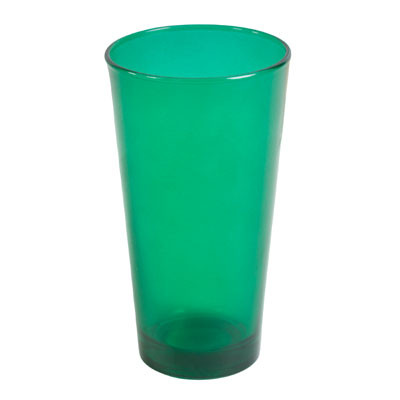 DRINKWARE 14OZ COOLER DARK GREEN GLASS CAMEO