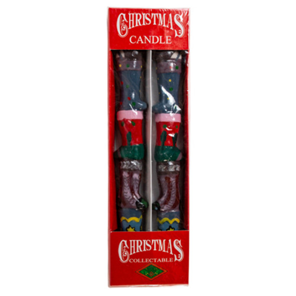 CHRISTMAS CANDLES STOCKING PILE-ON 2PK CHRISTMAS CANDLES STOCKING PILE-ON 2PK