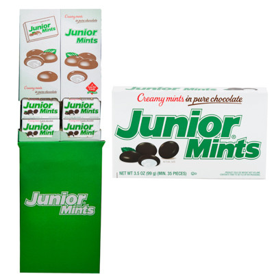 JUNIOR MINTS 3.5OZ BOX IN 72PC FLOOR DISPLAY