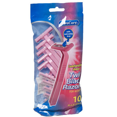 RAZORS 10PK TWIN BLADE WOMENS XTRACARE PEGGABLE