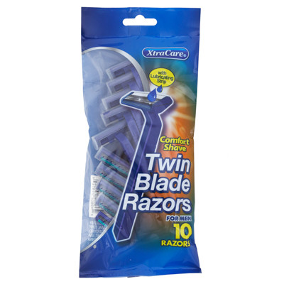 RAZORS MENS TWIN BLADE 10PKPEGGABLE XTRACARE