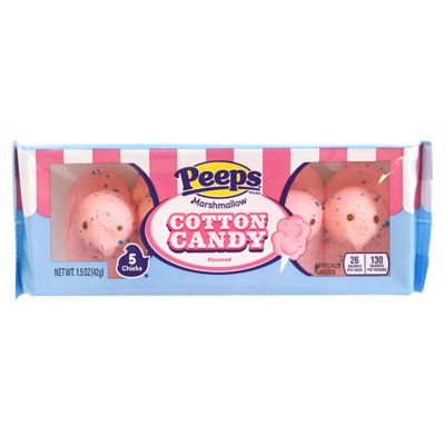 EASTER CANDY PEEPS COTTON CANDY MARSHMALLOW CHICKS 5CT 1.5 OZ