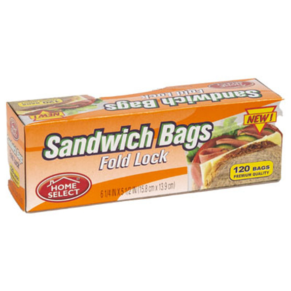 STORAGE BAGS 120CTSANDWICH FOLD LOCK HOME SELECT