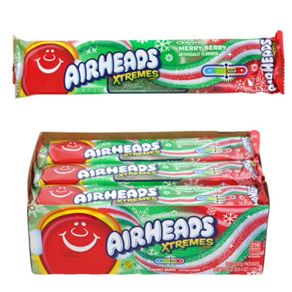 AIRHEADS XTREMES MERRY BERRY 2 OZ COUNTER DISPLAY