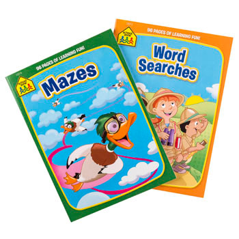 ACTIVITY BOOKS SCHOOL ZONE #5 MAZES/WORD SEARCH 2 ASSORTED PDQ