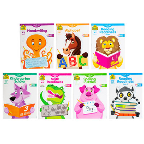WORKBOOKS KINDERGARDEN 8 ASSORTED SCHOOL ZONE COUNTER DISPLAY WORKBOOKS KINDERGARDEN 8 ASSORTED SCHOOL ZONE COUNTER DISPLAY