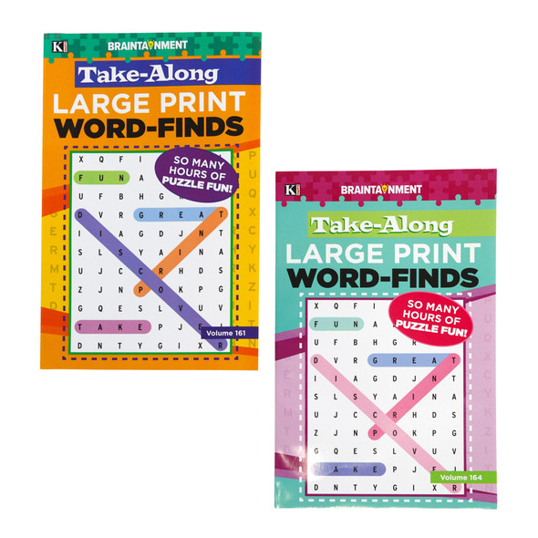 WORD FIND LARGE PRINT TRAVELSIZE 2 ASST IN 144PC FLOOR DISP $3.95