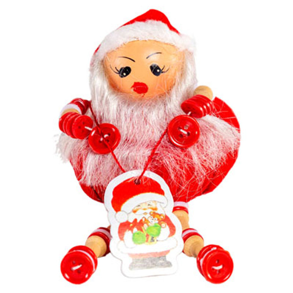 SANTA CLOTH/WOOD BUTTON LEGS