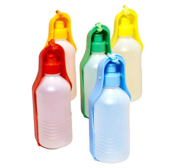 PET TRAVEL BOTTLE PLASTIC 10OZ 6 COLORS #66815P COUNTER DISPLAY