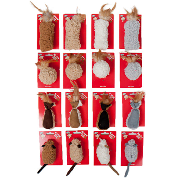 CAT TOY 6 STYLE ASSORTMENT CATNIP #P30507 ON MERCH STRIP