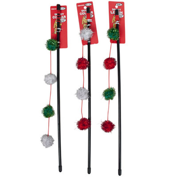 CAT TOY CHRISTMAS WAND ASSORTMENT 16 INCH IN PDQ #CT10362