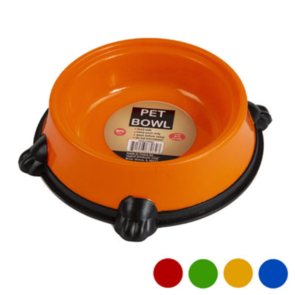 PET BOWL NON-SKID 38 OZ/4.75CUPS 1.17 QT 5 COLORS 9.5 X 2.5 REF #ST2050