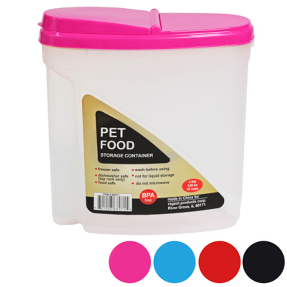 PET FOOD STORAGE CONTAINER 150OZ 19 CUPS/4.5 QT 4 COLOR LIDS REF #ST2946-PFC PET FOOD STORAGE CONTAINER 150OZ 19 CUPS/4.5 QT 4 COLOR LIDS REF #ST2946-PFC