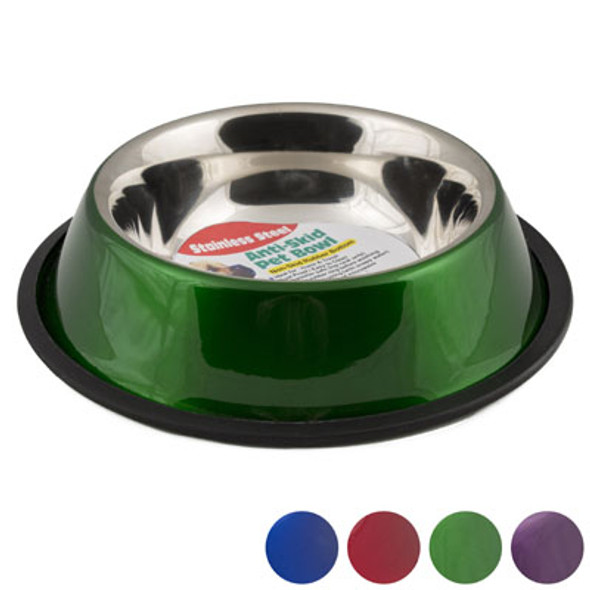 PET BOWL STAINLESS STEEL 32 OZ3.75 CUPS ANTI-SKID 4 COLORS210G 7.08 X 10.03 #M-PL-C0050 PET BOWL STAINLESS STEEL 32 OZ3.75 CUPS ANTI-SKID 4 COLORS210G 7.08 X 10.03 #M-PL-C0050