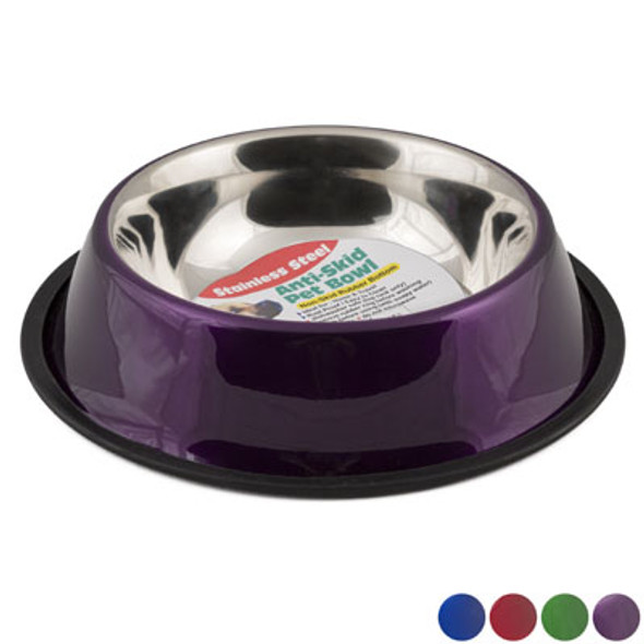 PET BOWL STAINLESS STEEL 64 OZ8 CUPS ANTI-SKID 4 COLORS 275G8.46 X 11.61 #M-PL-C0060 PET BOWL STAINLESS STEEL 64 OZ8 CUPS ANTI-SKID 4 COLORS 275G8.46 X 11.61 #M-PL-C0060