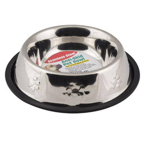 PET BOWL STAINLESS STEEL 32 OZ 3.75 CUPS ANTI-SKID 210G7.08 X 10.03 #M-PL-iE050