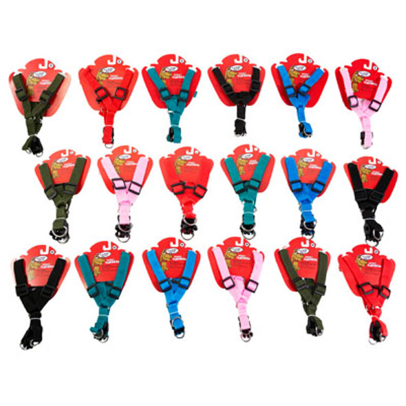 DOG HARNESS RANDOM SOLID COLORS3 SIZES CARDED/PEGGABLESMALL/MEDIUM/LARGE