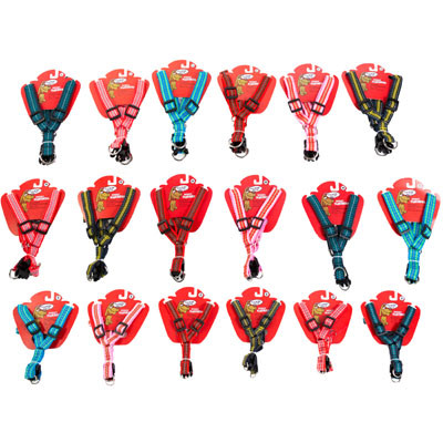 DOG HARNESS 6 ASST REFLECTIVECOLORS 3 SIZES CARDED/PEGGABLESMALL/MEDIUM/LARGE