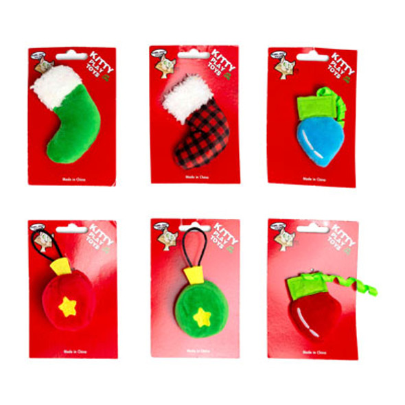 CAT TOY CHRISTMAS ASSORTMENT 6 STYLES IN MERCH DISPLAY #CT11624