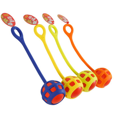 DOG TOY TPR FETCH WITH BALL3 ASST COLORS IN PDQ#GT1232
