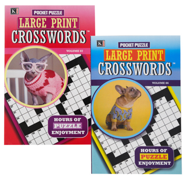 CROSSWORD POCKET PUZZLES2ASST IN PDQ PPD $4.95