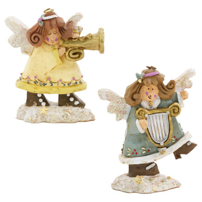 MUSICAL ANGEL FIGURINE ASSORTED