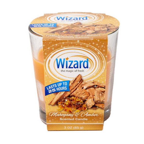 CANDLE 3 OZ MAHOGANY & AMBER WIZARD