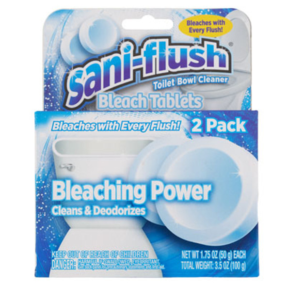 TOILET BOWL CLEANER 2CT BLEACH TABLETS SANIFLUSH 2-6PC PDQ COUNTER DISPLAYS