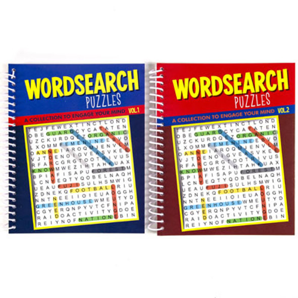 PUZZLE BOOK FIND A WORD SPIRAL 80 PG 2 ASSTD COUNTER DISP #7409