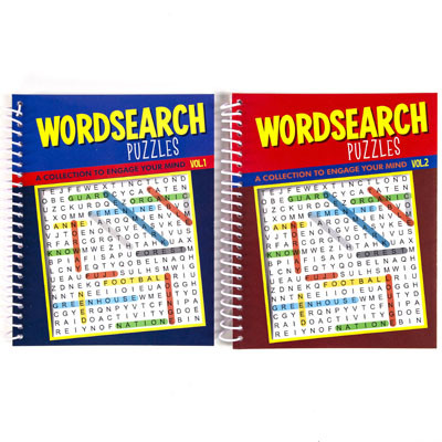 PUZZLE BOOK FIND A WORD SPIRAL 80 PG 2 ASSTD COUNTER DISP #7409