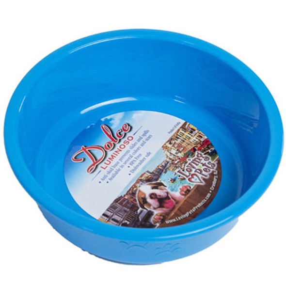 PET BOWL SMALL BLUE W/PAW DESIGN 1.90 CUPS (450ML)ANTI-SKID BASE