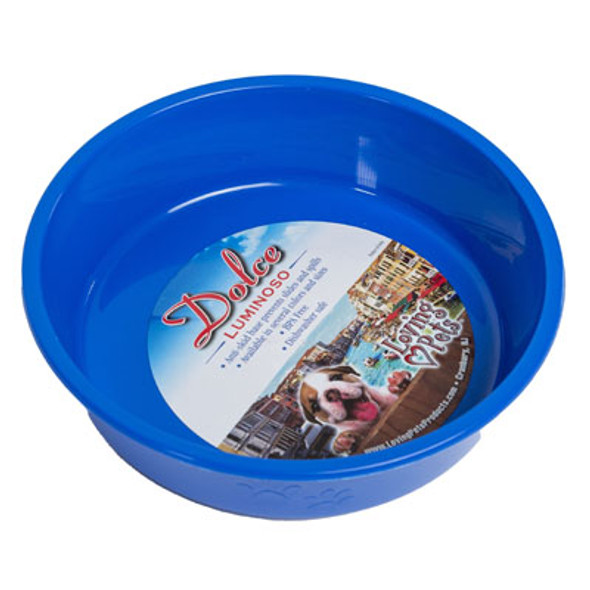 PET BOWL LARGE BLUE W/PAW DESIGN 6.34 CUPS (1500 ML) NON-SKID BASE