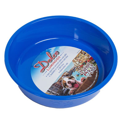 PET BOWL LARGE BLUE W/PAW DESIGN 6.34 CUPS (1500 ML) NON-SKID BASE