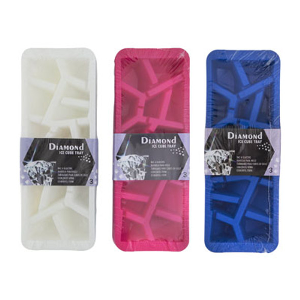 ICE CUBE TRAYS 3PK 3 COLORS #5002