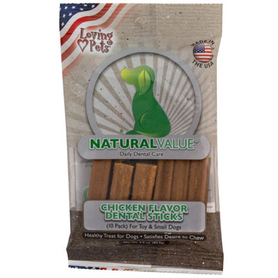 DOG TREATS 10PK 3 OZ DENTAL STICKS CHICKEN MADE IN USA